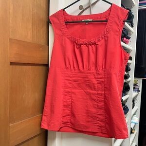 Salmon Red/Pink Sleeveless Top